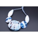 Kit perles bleu et blanc en verre de Murano