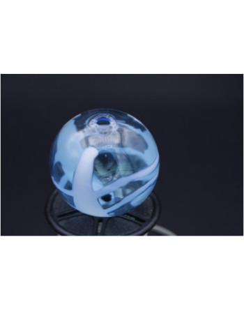 perle bleu en verre de murano soufflée pour la création de bijoux