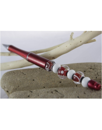 stylo à bille décoré de perles en verre de murano
