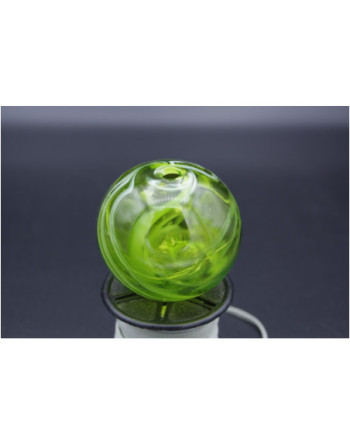 achetez perle en verre soufflé vert transparent