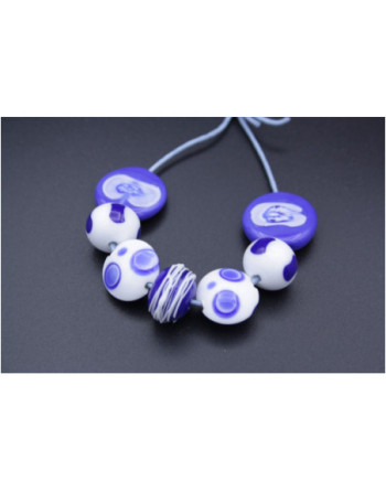 achetez kit perle bleu en verre pour la création de bijoux